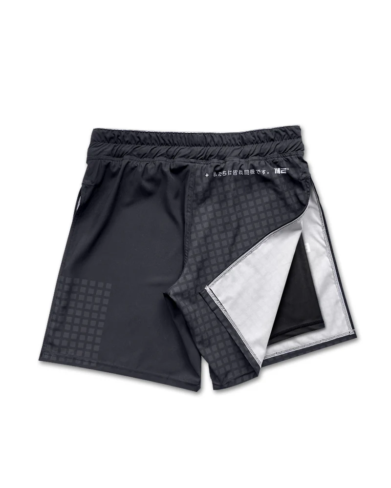 Grid Tech (Black) 2-in-1 Gladiator Shorts - Image 3