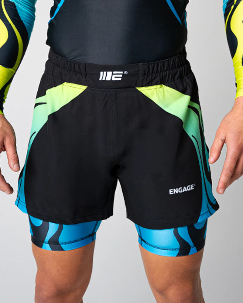 Nebula (Blue) 2-in-1 Hybrid Shorts - Image 4