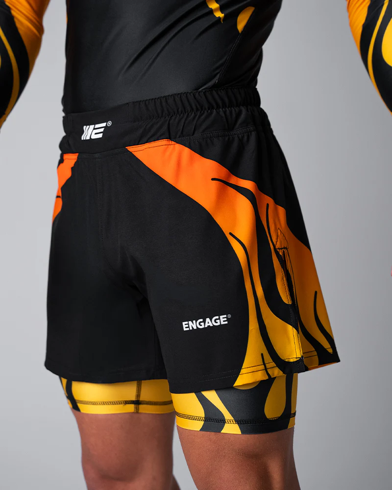 Nebula (Orange) 2-in-1 Hybrid Shorts - Image 4