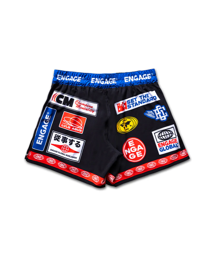Racer (Black) MMA Hybrid Shorts - Image 3