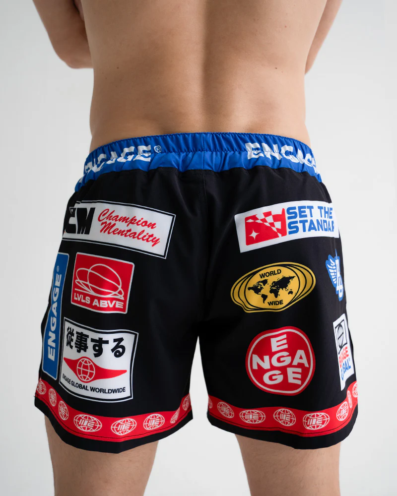 Racer (Black) MMA Hybrid Shorts - Image 4