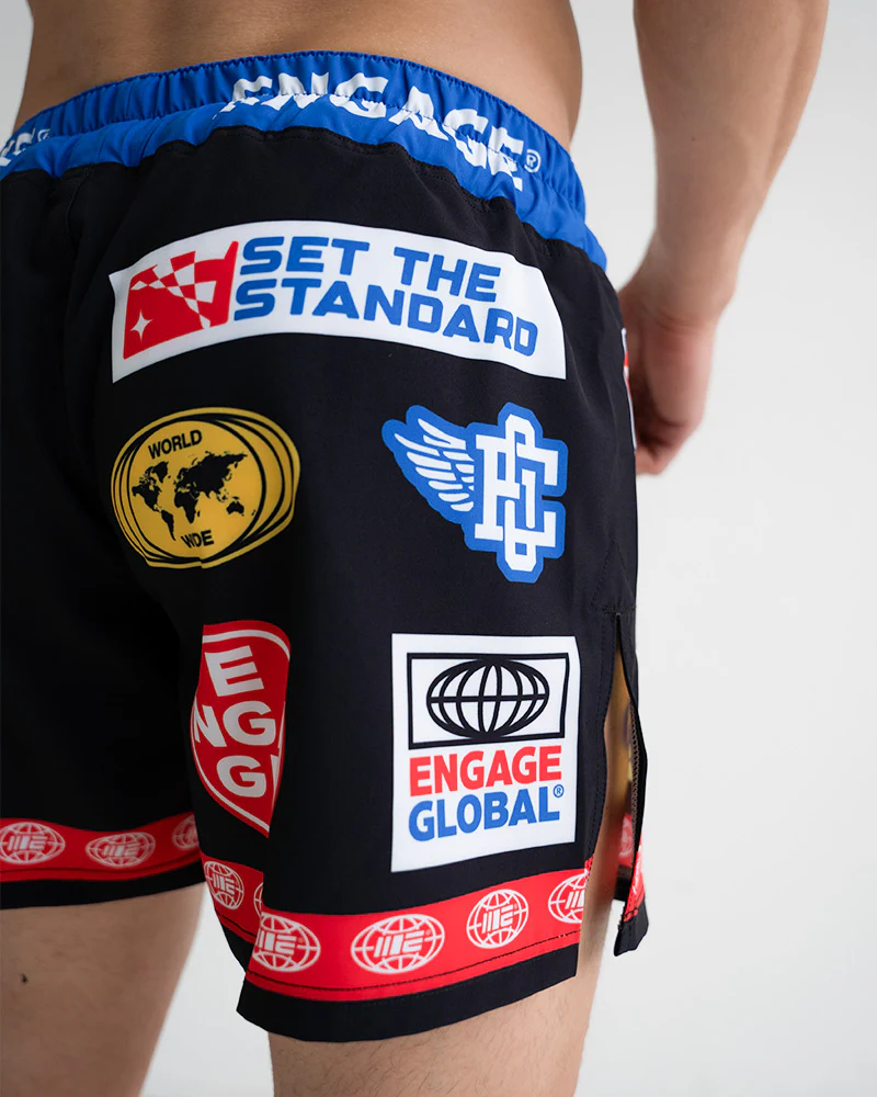 Racer (Black) MMA Hybrid Shorts - Image 5