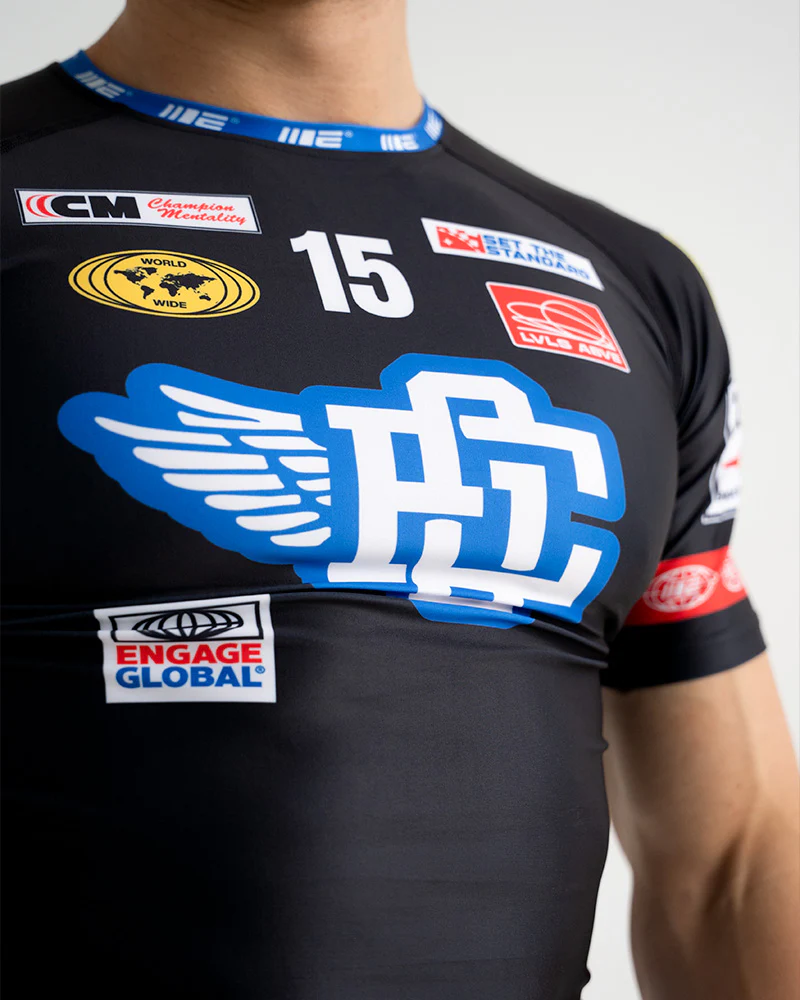 Racer (Black) Short Sleeve Rash Guard - Image 5