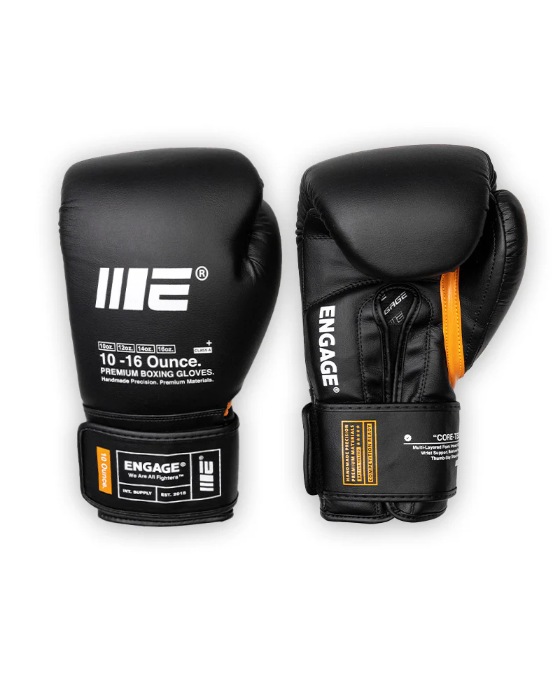 W.I.P Series Boxing Gloves - Black (Velcro) - Image 3